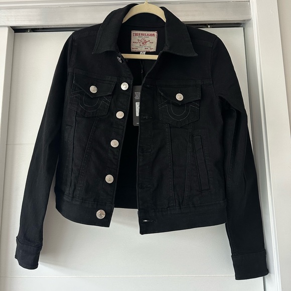 True Religion Jackets & Coats True Religion Black Denim Jacket Poshmark